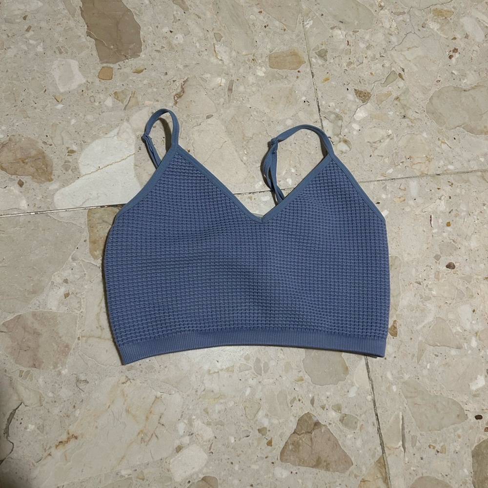 Small blue crop top